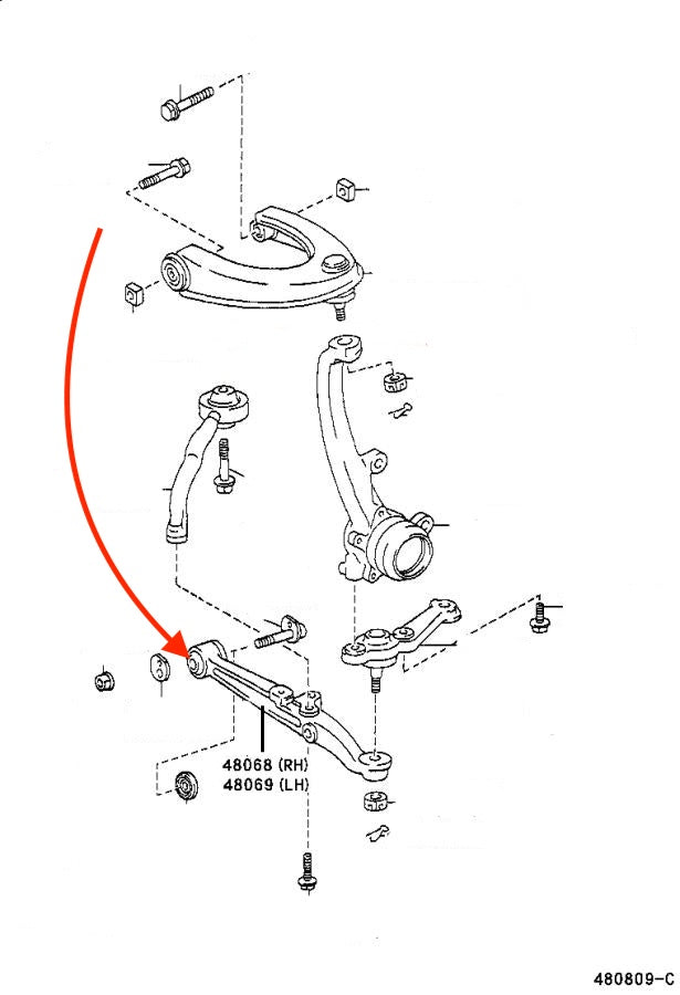 01-05 Lexus IS Megan Racing Front Lower Arm Bushings