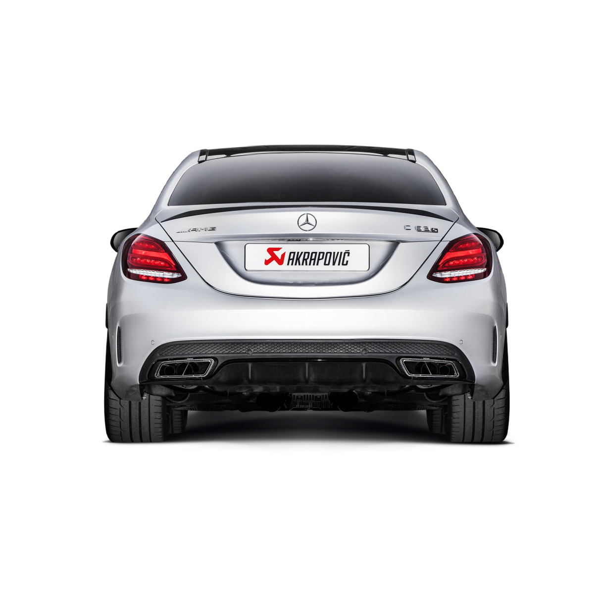 Akrapovič Evolution Line Catback Exhaust System (Titanium) w/Carbon Tips - 2015-2021 Mercedes-Benz C63 AMG Sedan