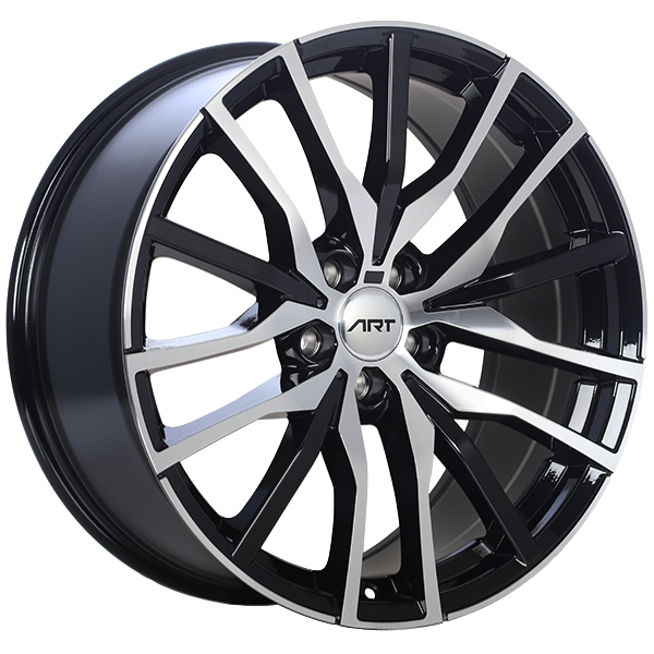 ART Replica REPLICA 188 Gloss Black - Machined Face 22x9.5 +37 5x112mm 66.6mm