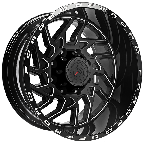 Forged Offroad XR103 Gloss Black - Milled Edge 20x10 -19 5x127|5x139.7mm 77.8mm