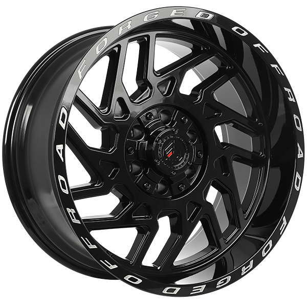 Forged Offroad XR103 Gloss Black - Milled Lip 20x12 -44 6x135|6x139.7mm 87.1mm