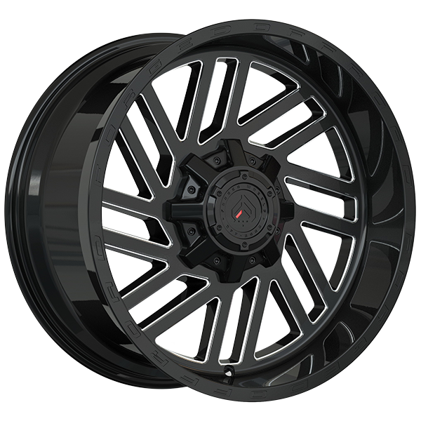 Forged Offroad XR107 Gloss Black - Milled Edge 20x10 -12 8x180mm 125.2mm