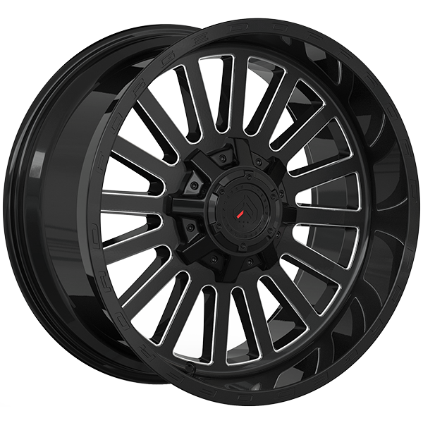 Forged Offroad XR108 Gloss Black - Milled Edge 20x10 -12 5x139.7mm 77.8mm