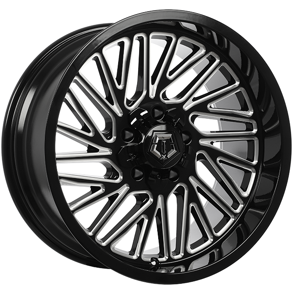 TIS Wheels 553 Gloss Black - Milled Edge 20x10 -12 5x127|5x139.7mm 87.1mm