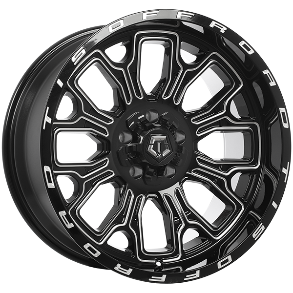 TIS Wheels 560 Gloss Black - Milled Edge 20x10 -19 5x139.7|5x150mm 110.1mm