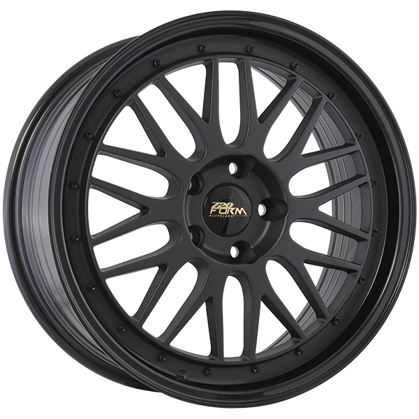 720Form FF14 Satin Black - Gloss Black Lip 17x7.5 +35 5x114.3mm 67.1mm