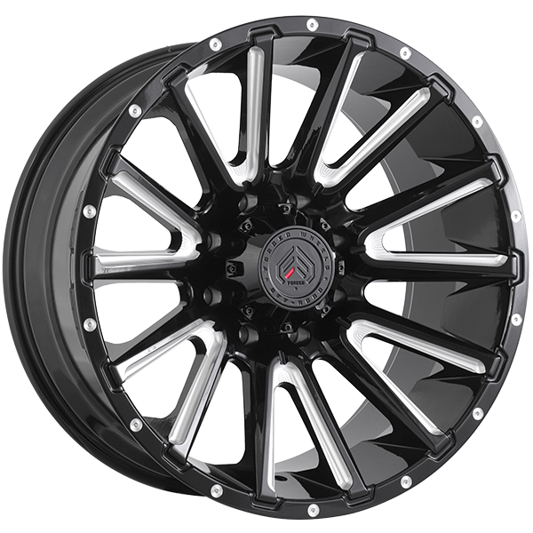 Forged Offroad XR110 Gloss Black - Milled Edge 20x10 -19 8x180mm 124.1mm