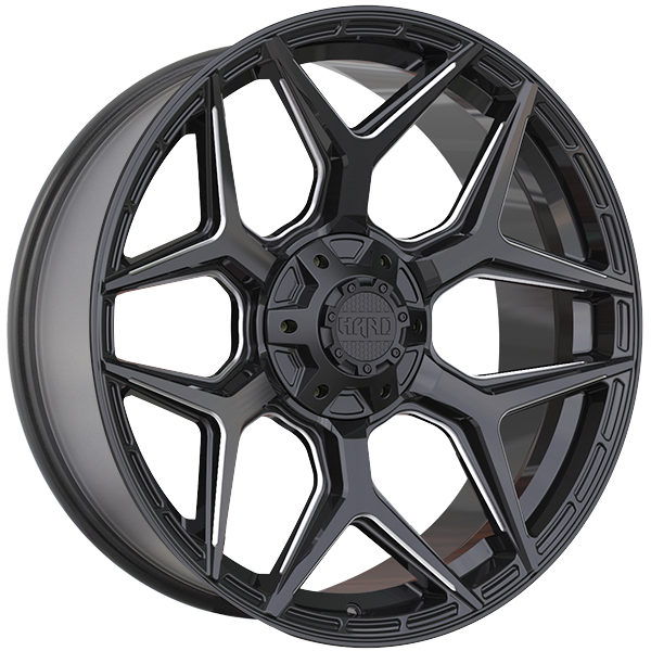 Ruffino HARD XPLORER Gloss Black - Milled Edge 22x9.5 +15 6x135|6x139.7mm 87.1mm