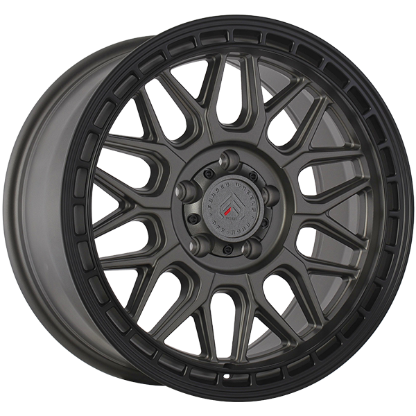 Forged Offroad XR11 Satin Gray - Black Lip 18x9 +20 5x127mm 77.8mm