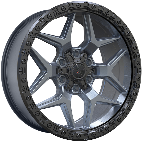 Forged Offroad XR13 Satin Gray - Black Lip 20x9 +15 6x135|6x139.7mm 108.1mm