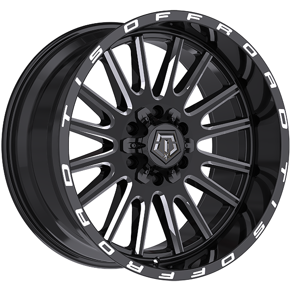 TIS Wheels 567 Gloss Black - Milled Edge 20x10 -25 6x135|6x139.7mm 106.2mm
