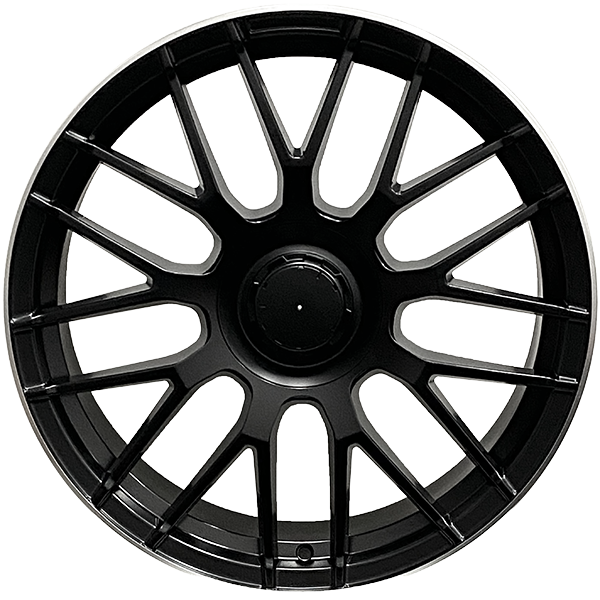 RAC Replica M02 Matt Black - Machined Lip 20x8.5 +38 5x112mm 66.6mm