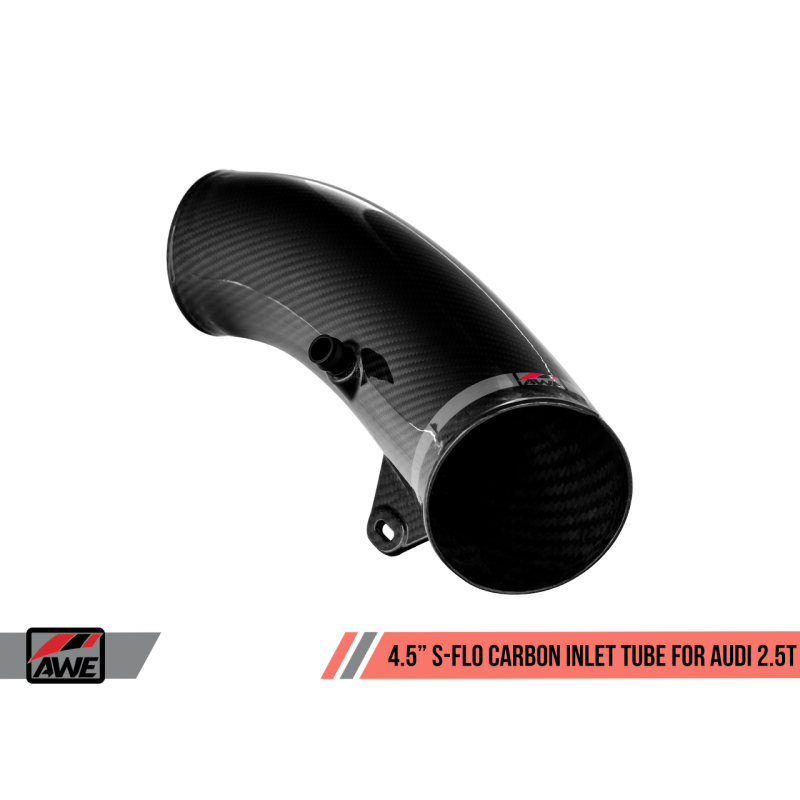 AWE Tuning Audi RS3 / TT RS 4.5in S-FLO Carbon Inlet Tube