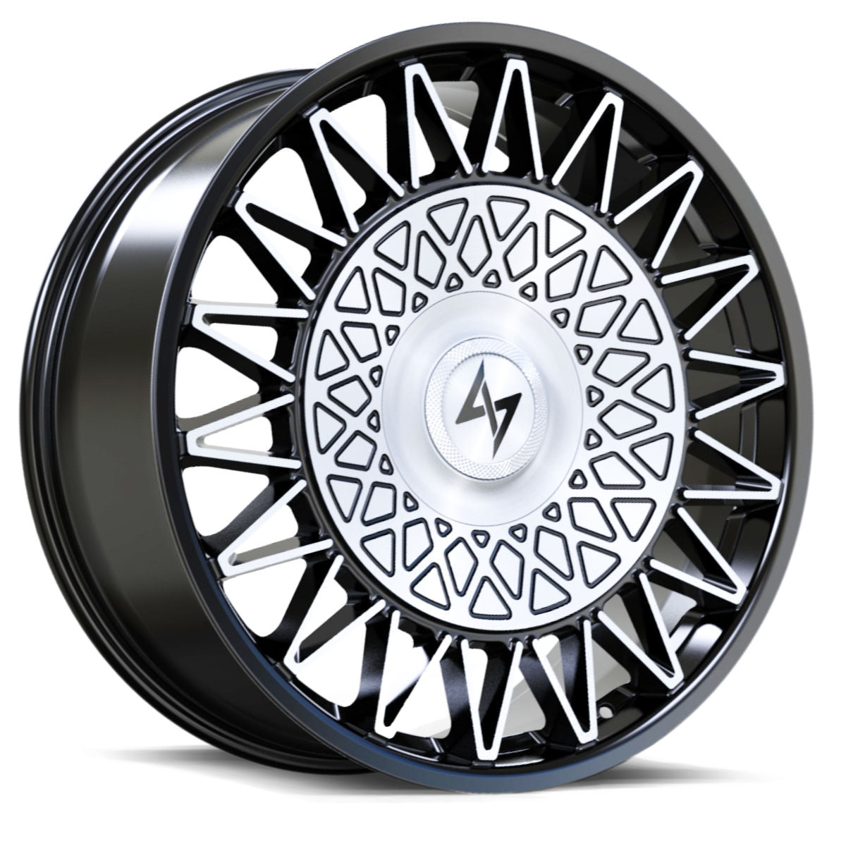 Sentali Luxx Crown Gloss Black Machined 22x10.5 +35 5x127|5x120mm 74.1mm