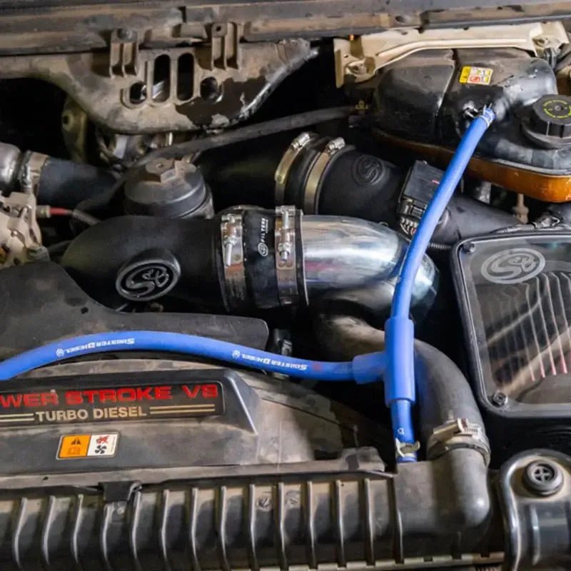 2005 - 2007 Powerstroke S&B Intake Elbow W/ Cold Side Intercooler Piping & Boots (76 - 1010B) - Intake Elbows - S&B Filters