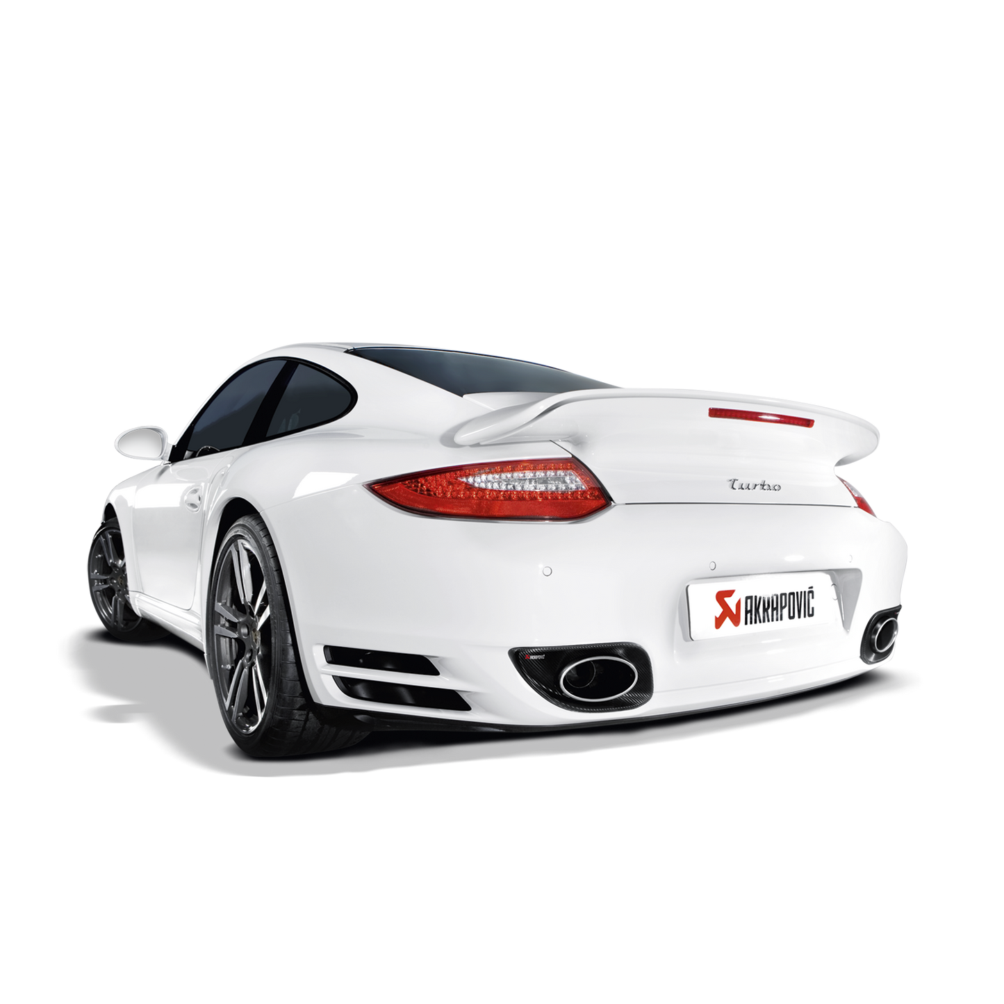 Akrapovič Slip-On Line Exhaust (Titanium) w/Titanium Tips - 2010-2013 Porsche 911 Turbo/Turbo S (997 FL)