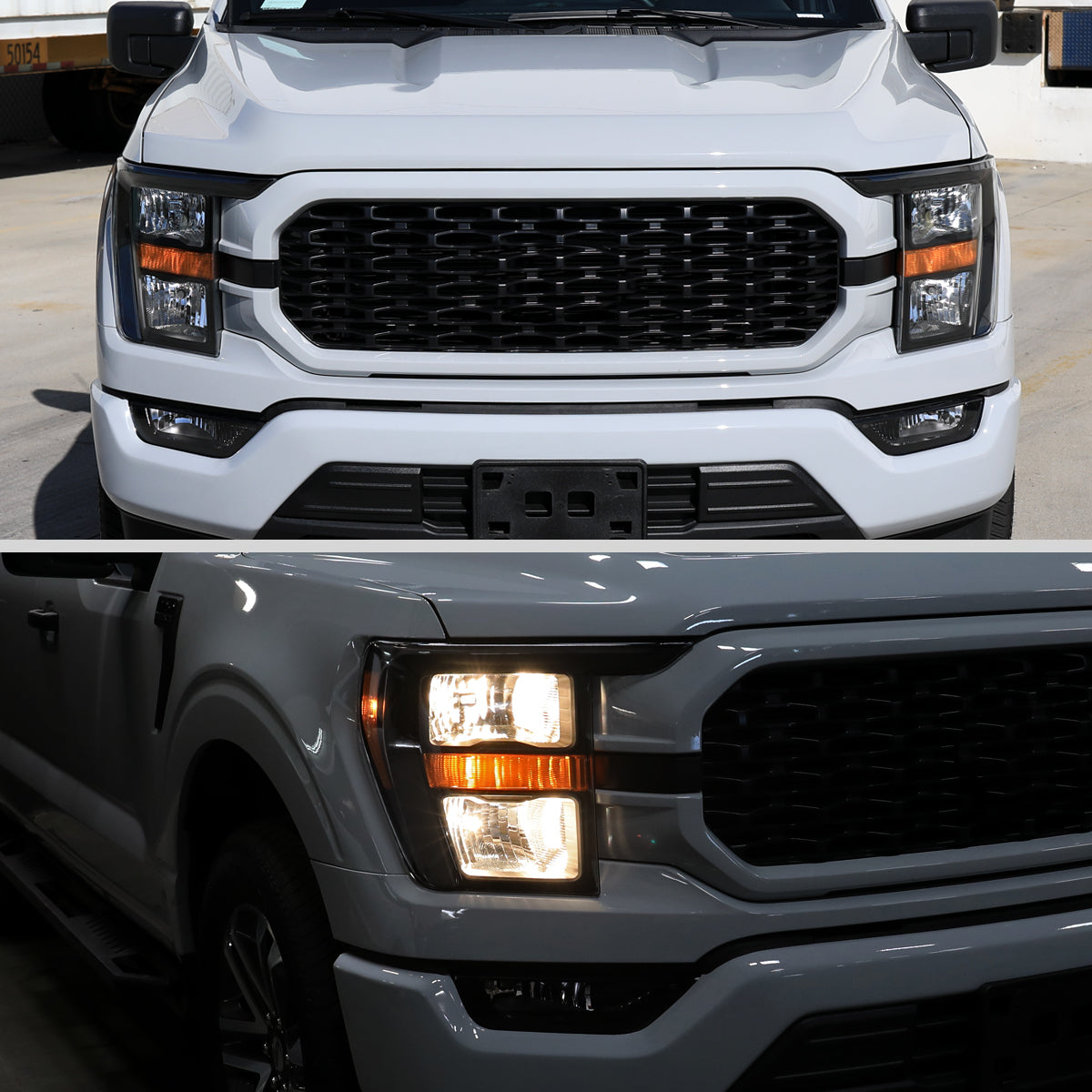 2021-2023 Ford F-150 Factory Style Headlight (Matte Black Housing / Clear Lens )