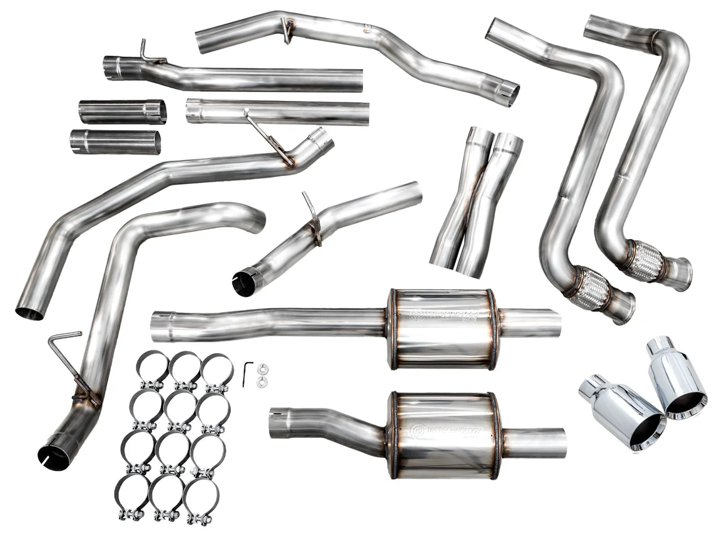 AWE Tuning 0FG Catback Touring Exhaust w/Chrome Silver Tips for 2025+ RAM 1500