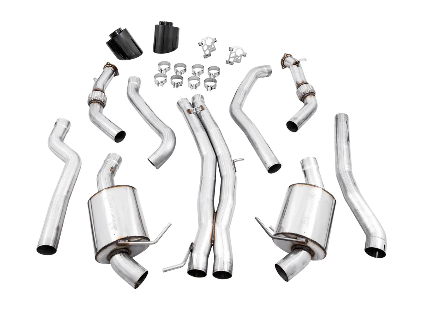 AWE Tuning Non-Resonated Touring Edition Exhaust w/RS-Style Diamond Black Tips for 2020+ Audi B9.5 RS5 Coupe