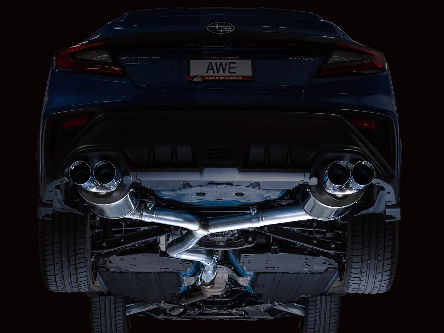 AWE Tuning Touring Edition Axleback Exhaust w/Chrome Silver Tips for 2022+ Subaru VB WRX