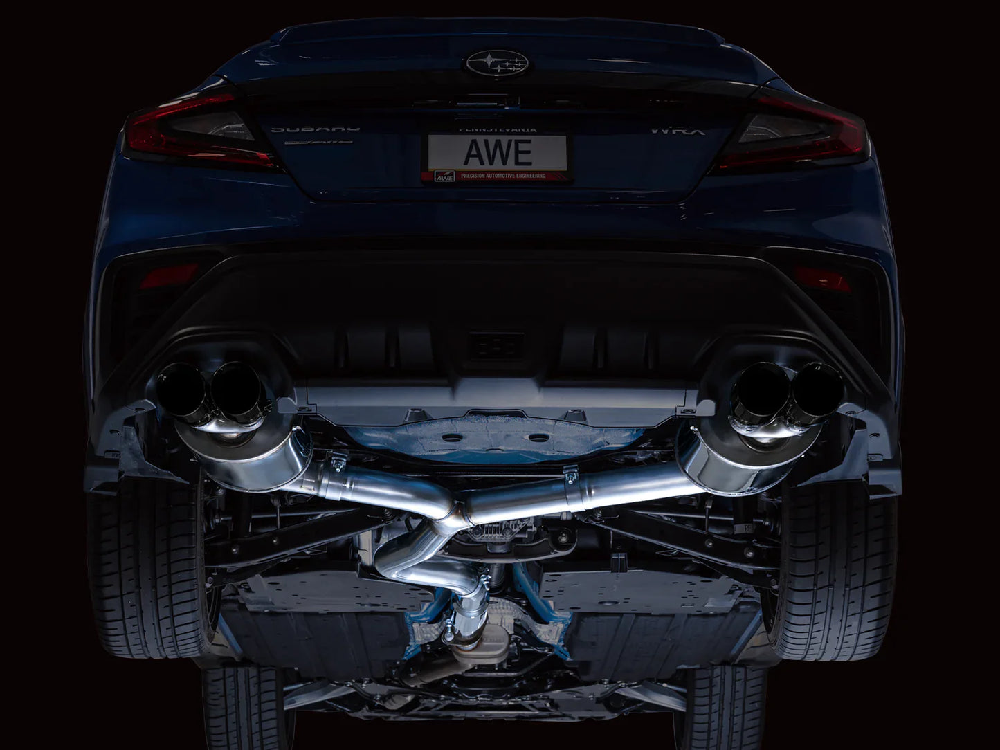 AWE Tuning Touring Edition Axleback Exhaust w/Diamond Black Tips for 2022+ Subaru VB WRX