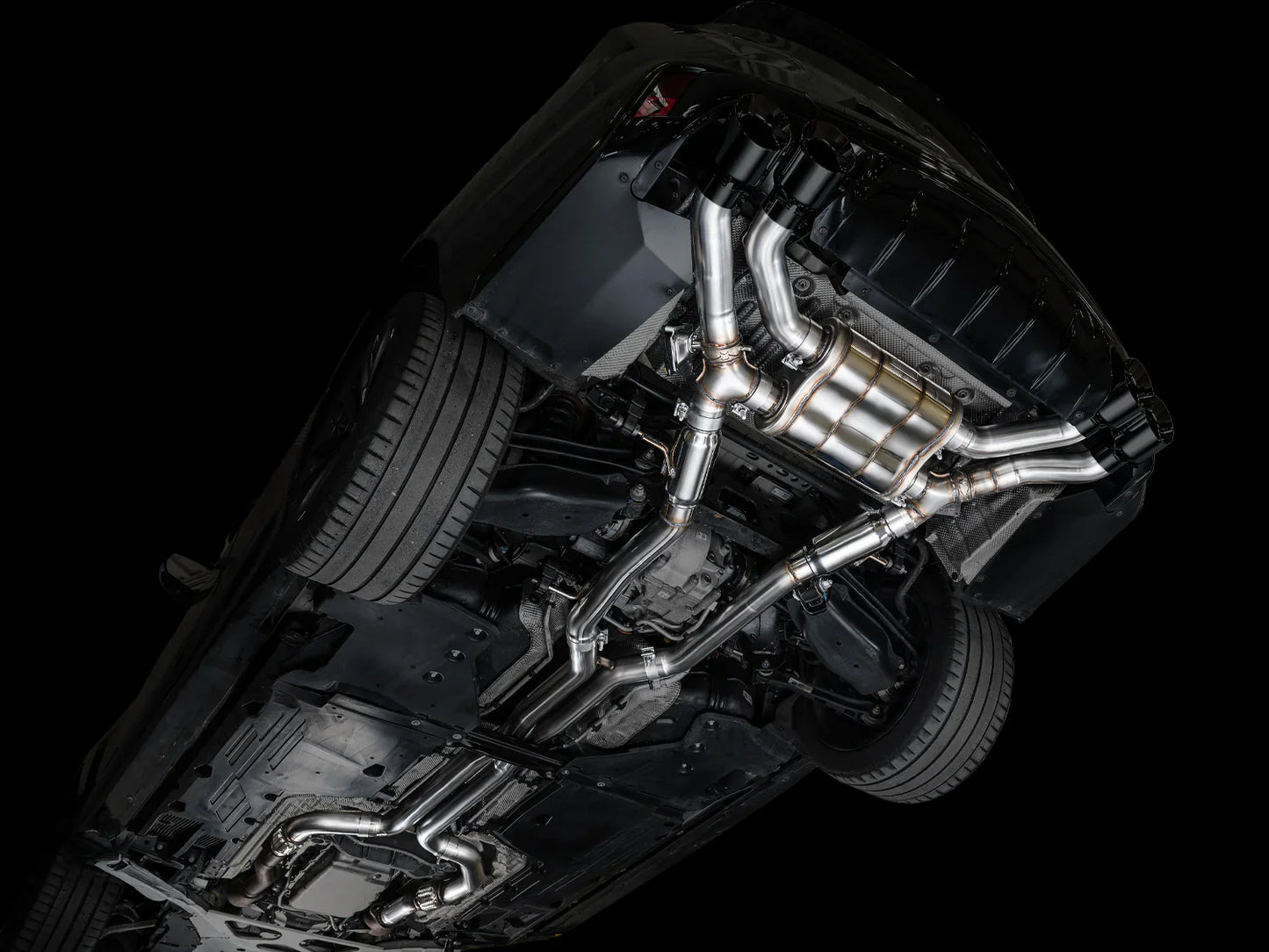 AWE Tuning SwitchPath Exhaust w/Diamond Black Tips for 2021+ Cadillac CT4-V Blackwing