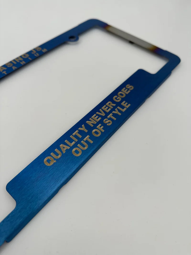 CHASING J'S TITANIUM LICENSE PLATE FRAME Speed Factor