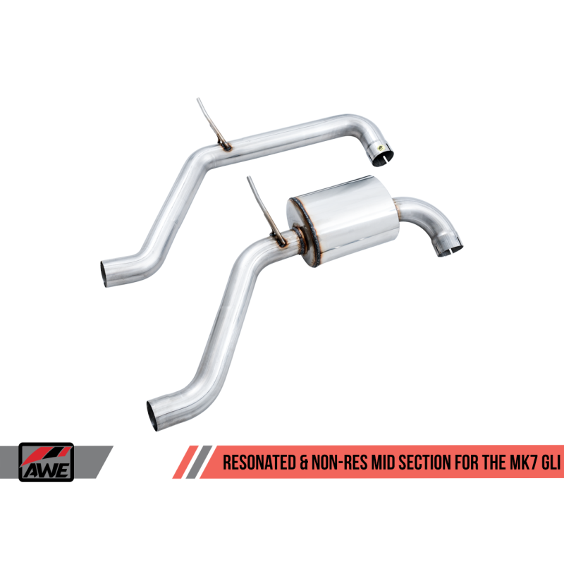 AWE Tuning 18-21 Volkswagen Jetta GLI Mk7 Non-Resonated Exhaust Conversion Kit
