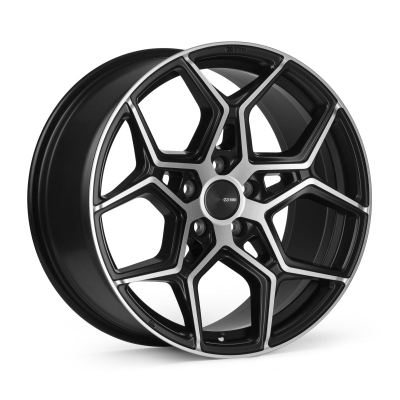 Enkei Quest 20x9 / 5x112 BP / ET35 / 72.6mm Bore - Matte Black Machining Wheel