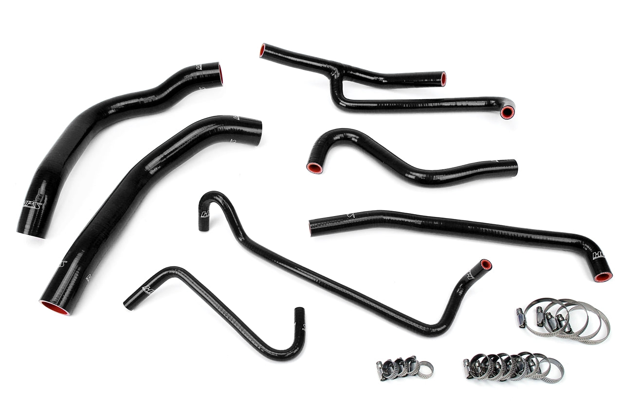 HPS Black Reinforced Silicone Radiator and Heater Hose Kit Coolant Ford 11-14 Mustang 3.7L V6