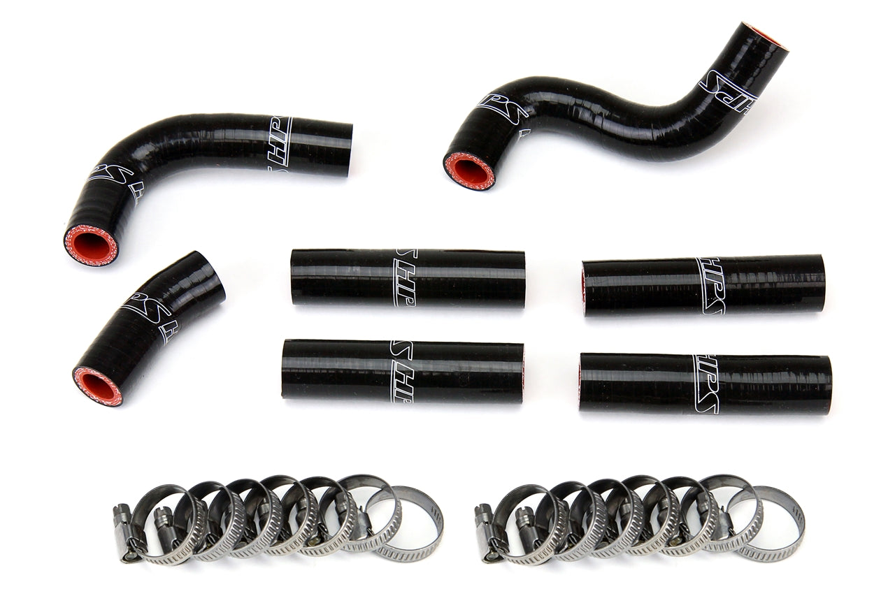 HPS Black Reinforced Silicone Complete Pesky Heater Hose Kit 1FZ-FE Lexus 96-97 LX450 FJ80 4.5L I6 without rear heater
