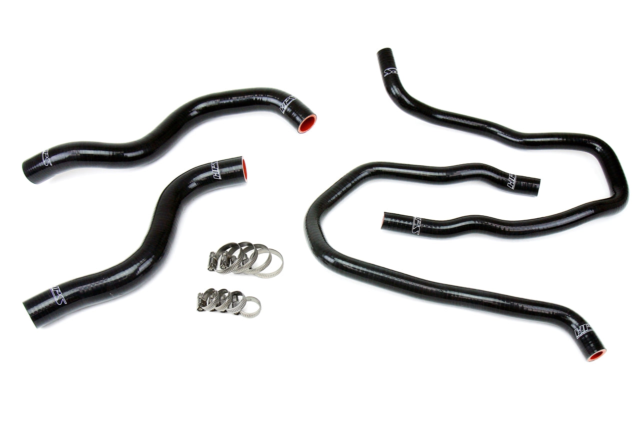 HPS Black Reinforced Silicone Radiator + Heater Hose Kit Honda 13-17 Accord 2.4L LHD