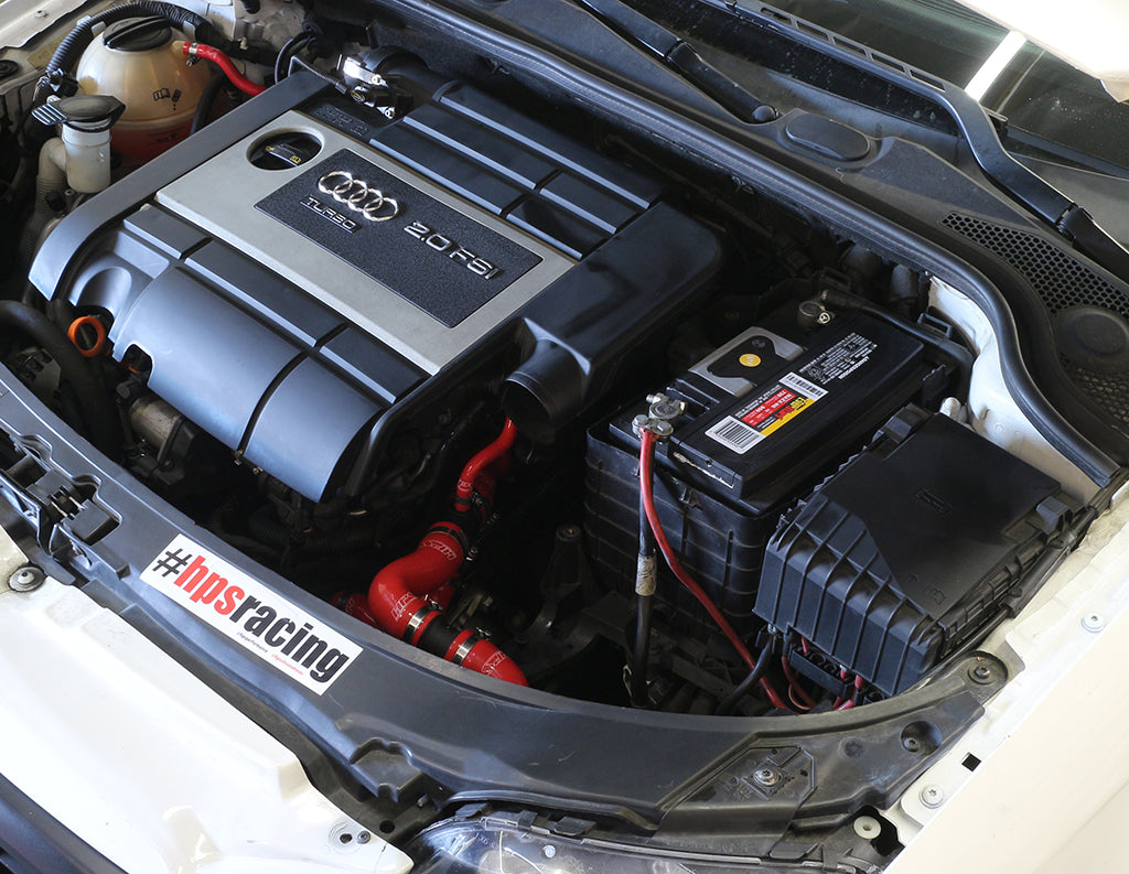 HPS Reinforced Red Silicone Radiator and Ancillary Hose Kit Coolant Volkswagen 06-08 Jetta 2.0T Turbo FSI Left Hand Drive