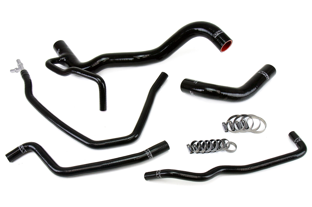 HPS Black Silicone Radiator Hose 5pcs Complete Kit Coolant Bypass Scion 11-15 tC