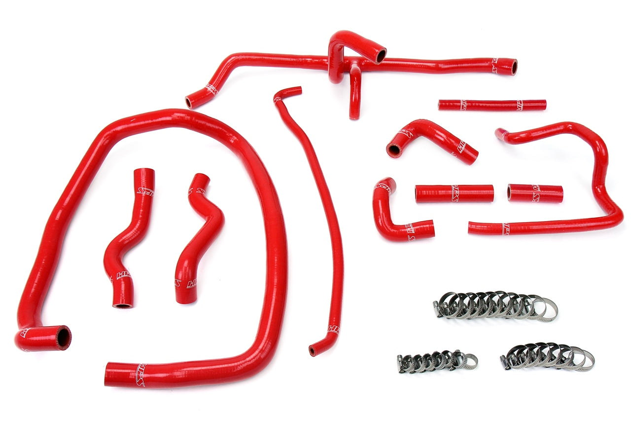 HPS Red Reinforced Silicone Heater Hose Kit Coolant BMW 96-99 E36 M3 Left Hand Drive