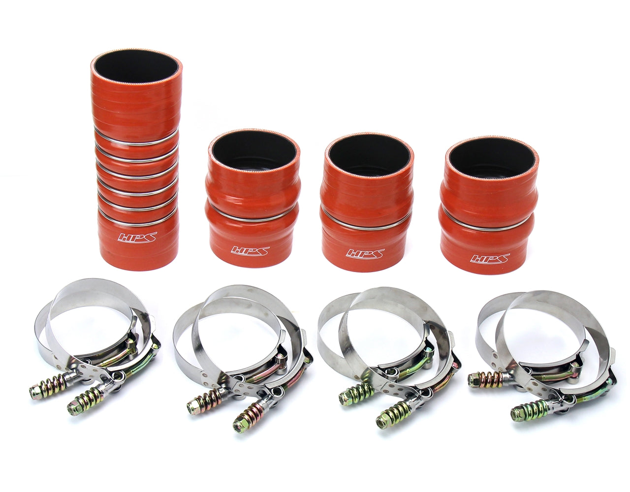 HPS High Temp Aramid Reinforced Silicone Intercooler Hose Boots Kit Dodge 2003-2007 Ram Pickup 5.9L Cummins Diesel 57-1568