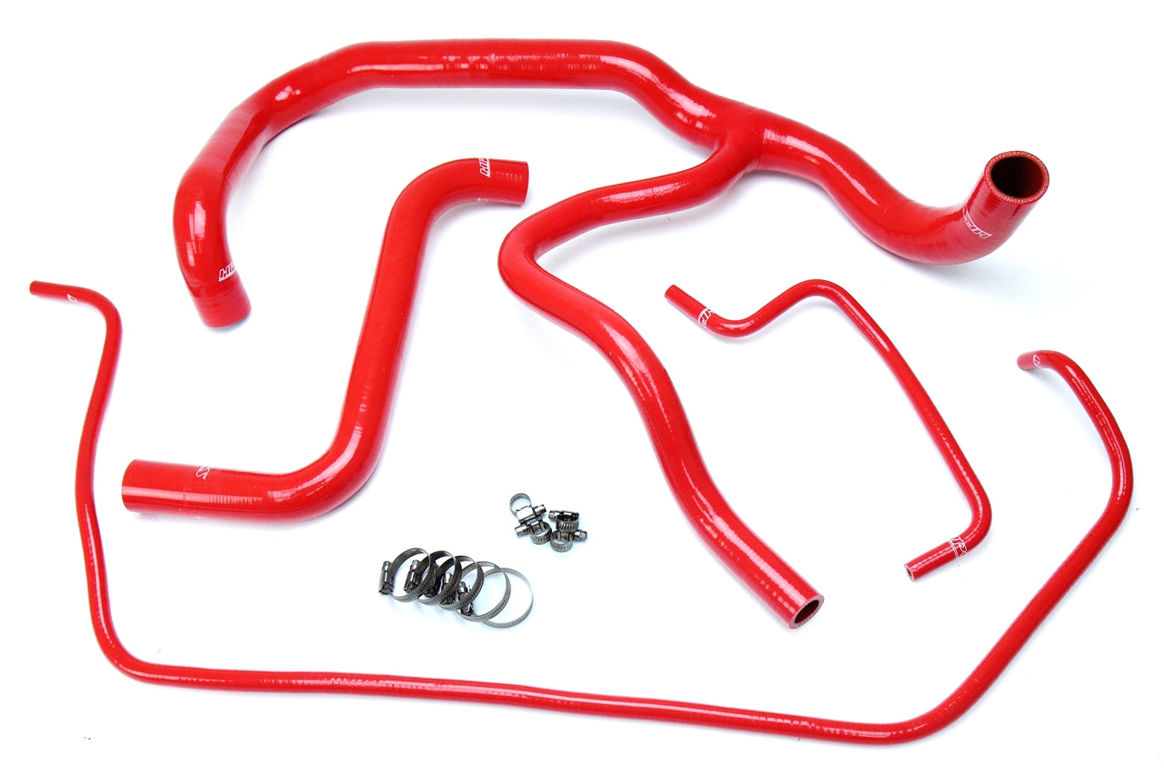 HPS Red Reinforced Silicone Radiator Hose Kit Coolant Chevy 14-17 Silverado V8 6.2L
