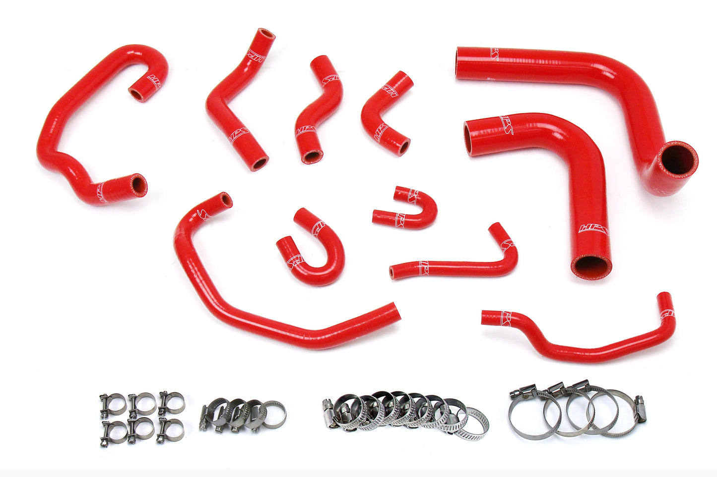 HPS Reinforced Red Silicone Radiator + Heater Hose Kit Coolant Toyota 93-95 Pickup 3.0L V6 Left Hand Drive