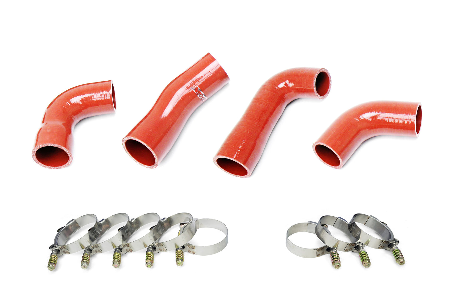 HPS Performance Silicone Transmission Oil Cooler Coolant Hose Kit, Mack Trucks 2007-2016 MP7 Engine Replace OE Part # 20934539 , 21548313 , 24926501 , 21209748, Orange, 57-1721