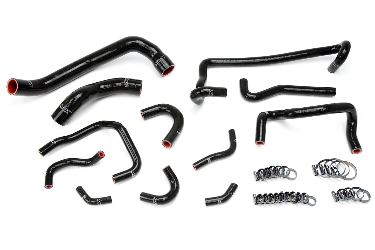 HPS Black Reinforced Silicone Radiator + Heater Hose Kit Coolant Nissan 89-94 Skyline GTR R32 RB26DETT Twin Turbo