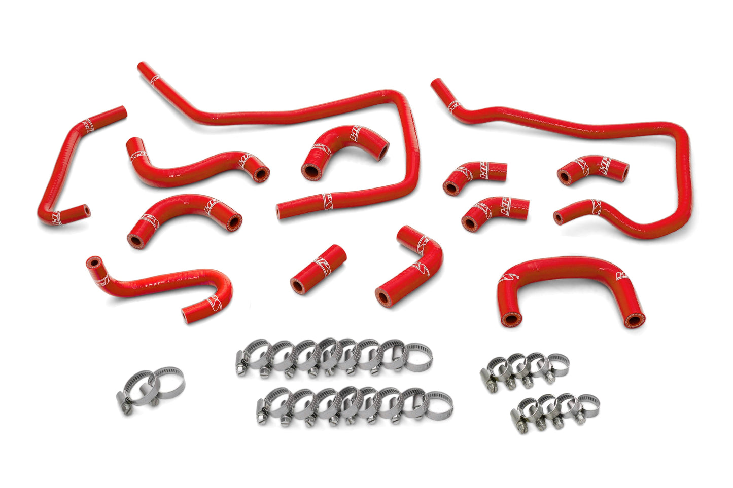 HPS Performance Red Silicone Ancillary Coolant Hose Kit 2004 Subaru Impreza WRX 2.0L Turbo 57-1806-RED