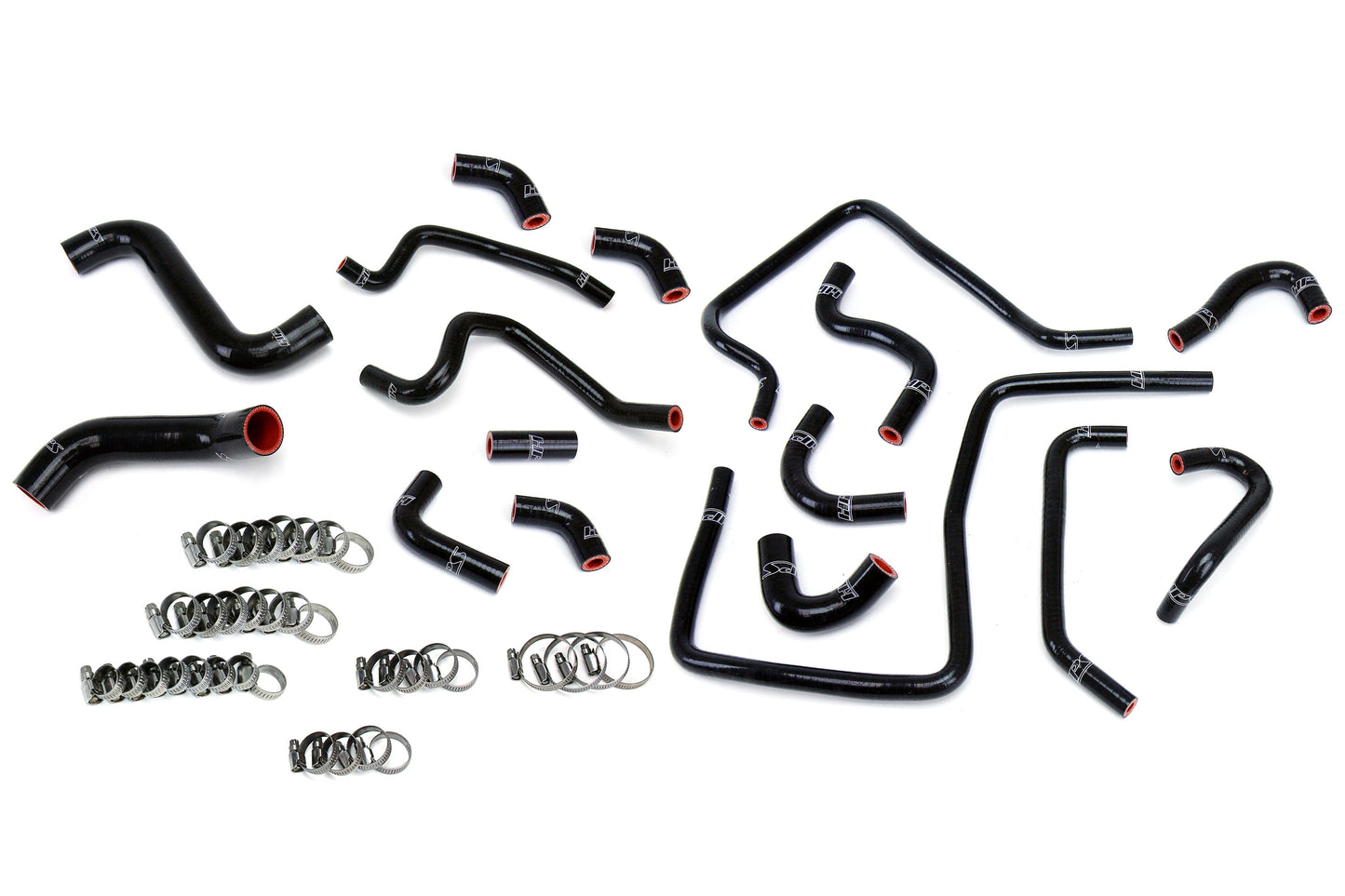 HPS Reinforced Silicone Radiator, Heater and Ancillary Hose Kit Coolant, Subaru 02-03 Impreza WRX 2.0L Turbo, Black