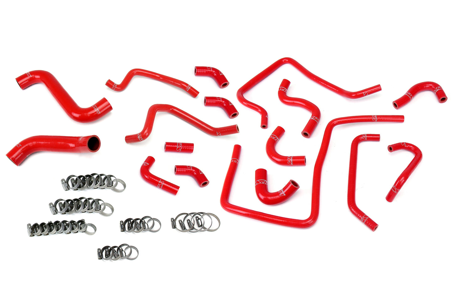 HPS Reinforced Silicone Radiator, Heater and Ancillary Hose Kit Coolant, Subaru 02-03 Impreza WRX 2.0L Turbo, Red