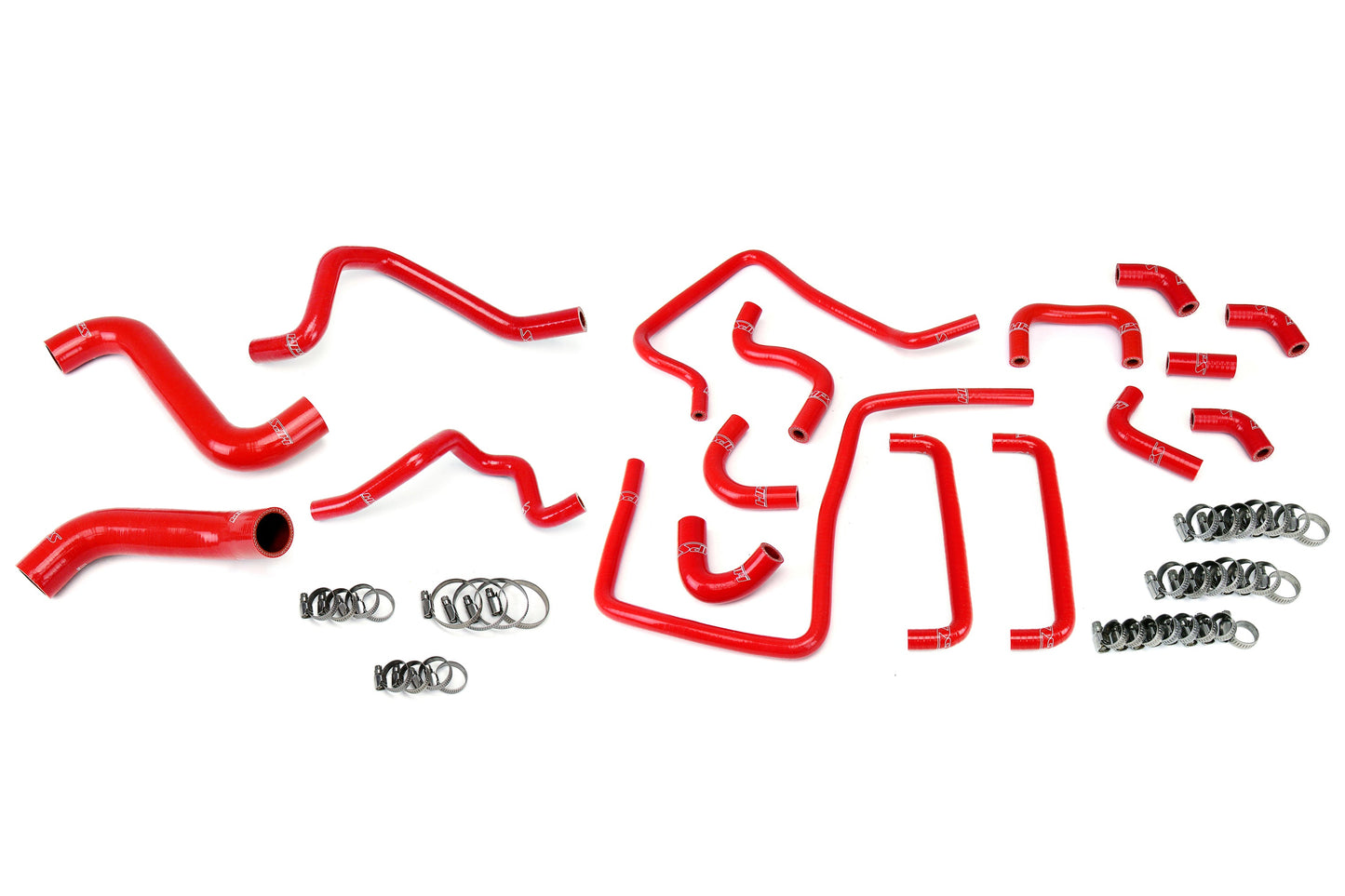 HPS Reinforced Silicone Radiator, Heater and Ancillary Hose Kit Coolant, Subaru 06-07 Impreza WRX 2.5L Turbo, Red