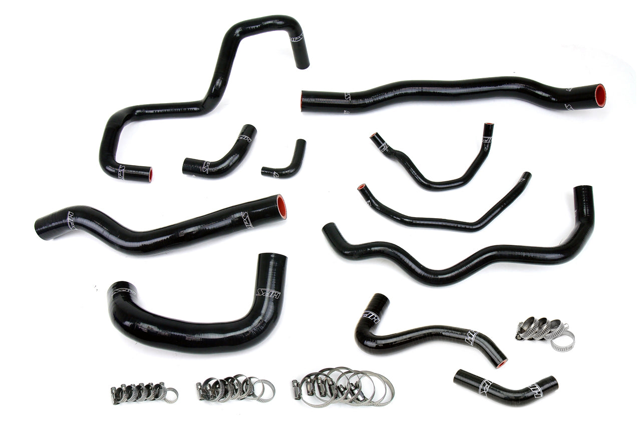 HPS Black Silicone Radiator, Oil Cooler, Water Bypass Coolant Hoses 2006 2007 Mazda Mazdaspeed 6 2.3L Turbo 57-1876-BLK