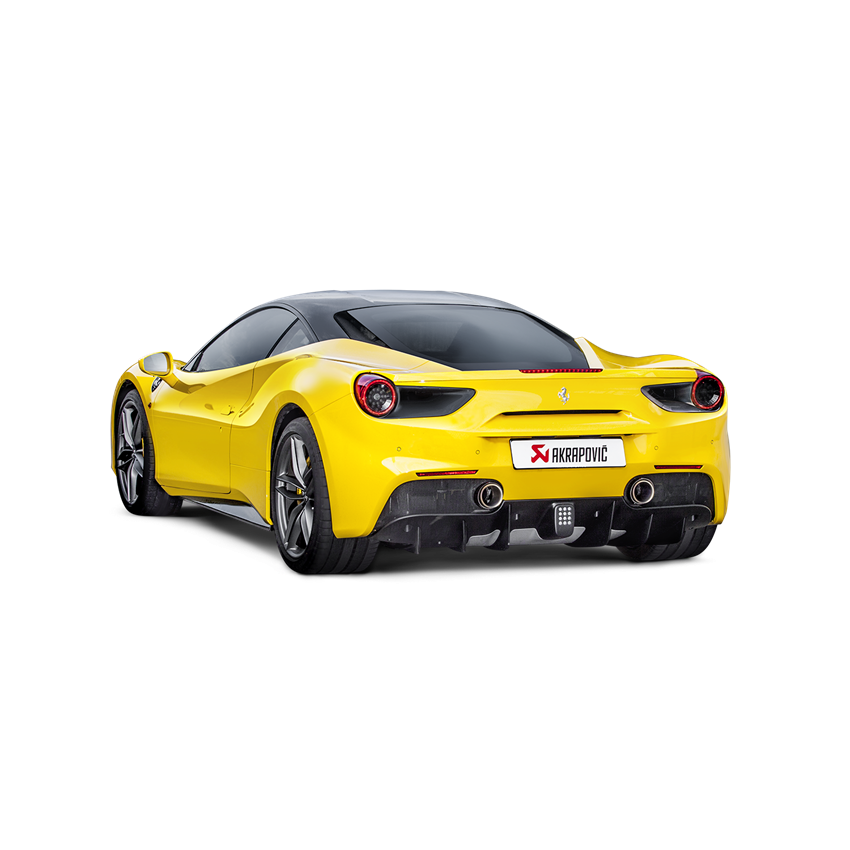 Akrapovič Slip-On Line Exhaust (Titanium) w/Carbon Tips - 2016-2019 Ferrari 488 GTB/488 Spider