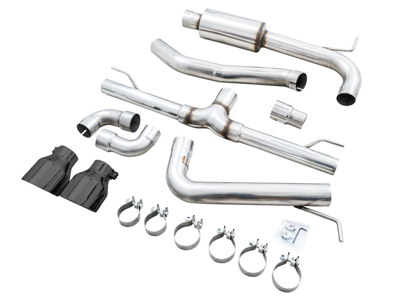 AWE Tuning 2022 VW GTI MK8 Track Edition Exhaust - Diamond Black Tips