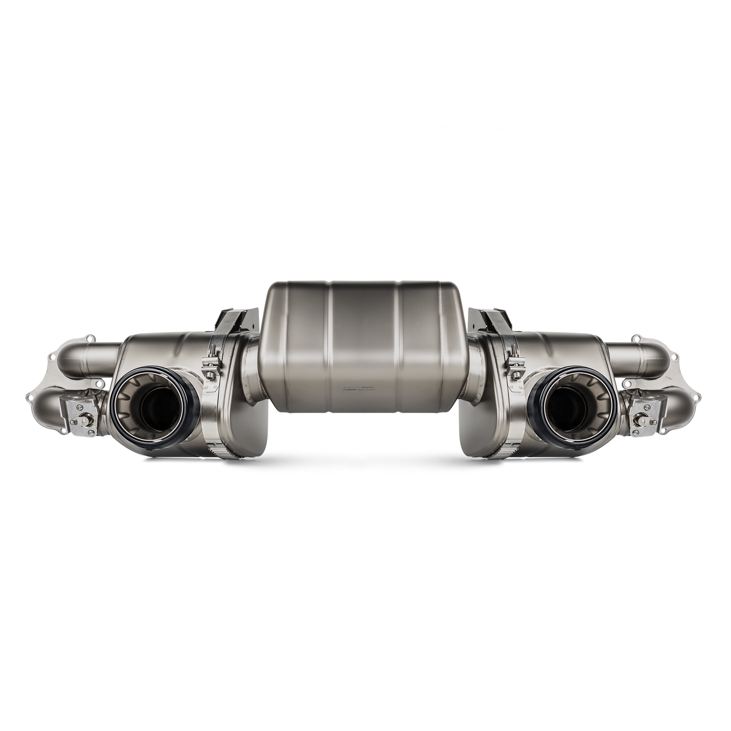Akrapovič Slip-On Race Line Exhaust (Titanium) w/Black Coated Titanium Tips - 2020+ Porsche Cayman GT4/Spyder (718)