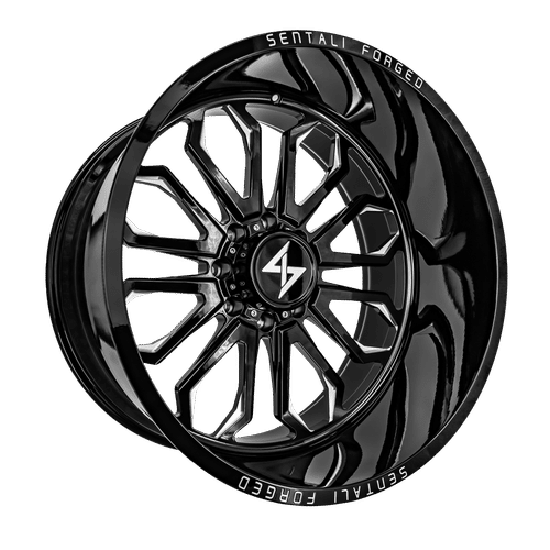 Sentali Forged SF-3 Gloss Black Milled 26x12 -44 5x127mm 71.5mm