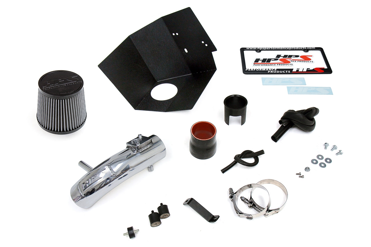 HPS Performance Shortram Air Intake Kit 2017-2018 Toyota Corolla iM 1.8L, Includes Heat Shield, Polish